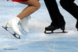 A generic image of the boots and blades of skaters competing in the Pairs event at the 2012 European Figure Skating Championships at the Motorpoint Arena in Sheffield UK January 23rd to 29th.