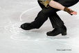 A generic image of the feet of a skater competing at the 2012 European Figure Skating Championships at the Motorpoint Arena in Sheffield UK January 23rd to 29th.