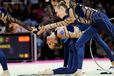 The group from France competing at the World Rhythmic Gymnastics Championships in Montpellier.